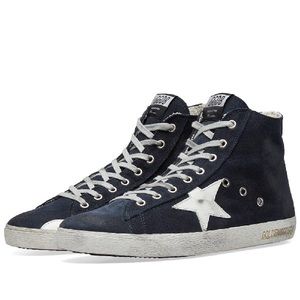 Golden Goose Navy Suede Francy Sz 38